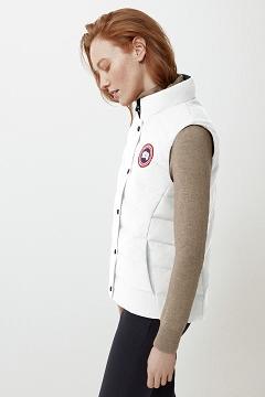 Chamarras Canada Goose Mujer Outlet - Freestyle Chalecos Blancos PD6790145
